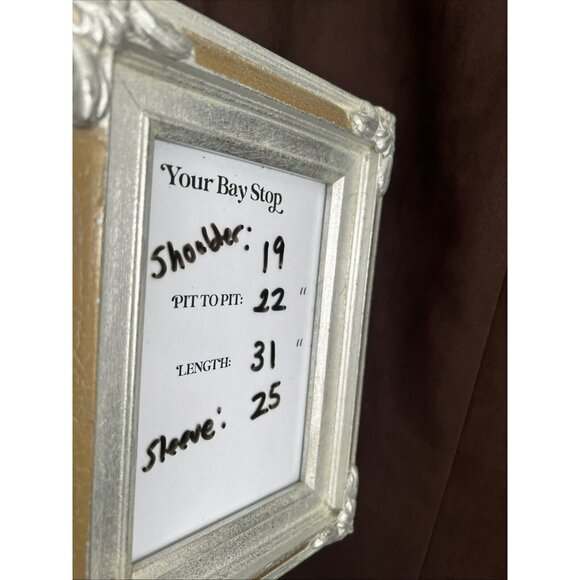 Chaps Sportscoat Men's 40R Dark Brown Lined Brushed Faux Suede Pockets Blazer - Picture 9 of 9